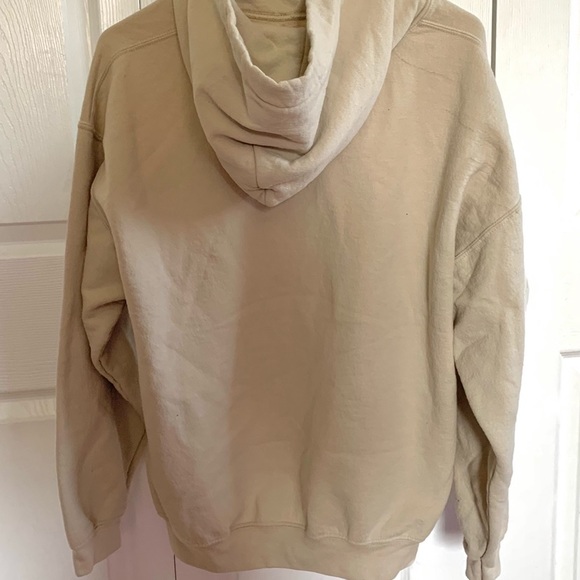 Cream colored sweatshirt with white rose - Picture 2 of 3